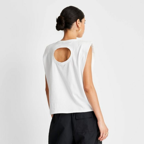 Sleeveless Cut-Out Back T-Shirt - Future Collective w/ Kahlana Barfield ❤️❤️ HP - Picture 3 of 3